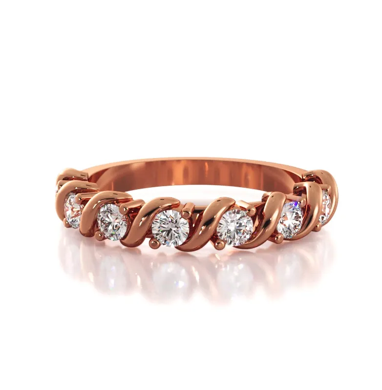 0.53 ct Round Diamond Wedding Band