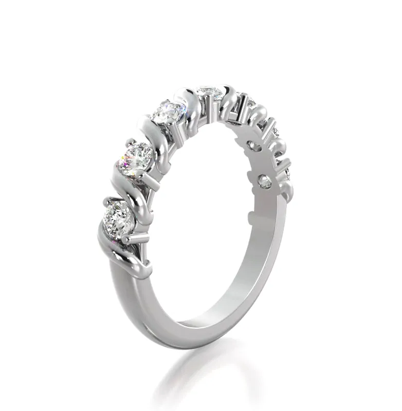 0.53 ct Round Diamond Wedding Band