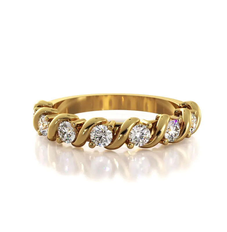 0.53 ct Round Diamond Wedding Band