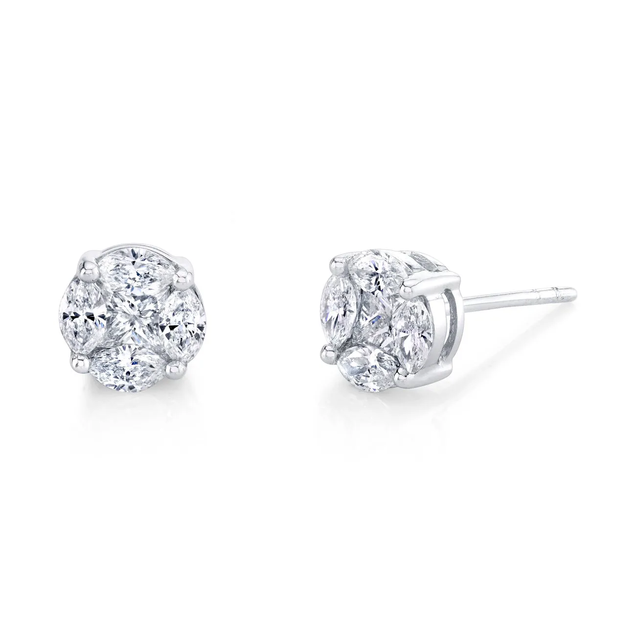 0.85 Carat Diamond Stud Earrings