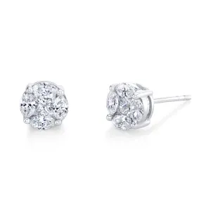 0.85 Carat Diamond Stud Earrings