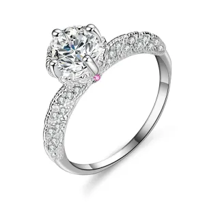 1.0 Ct Round Cut Diamond Engagement Ring