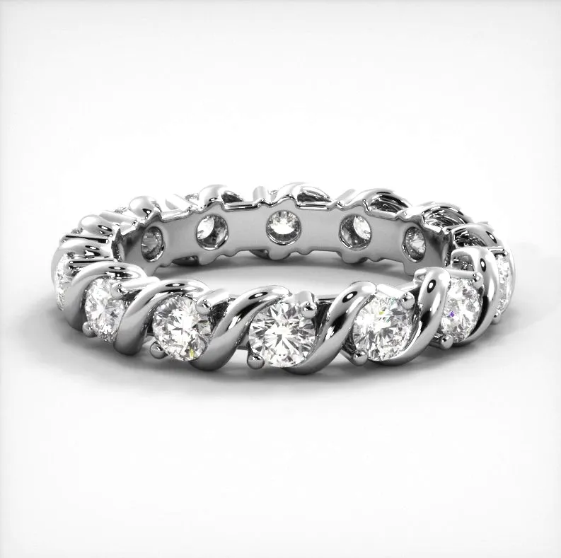 1.05 ct. Round Diamond Eternity Wedding Band