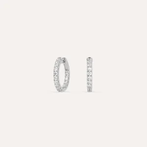 1/2 carat Diamond Hoop Earrings