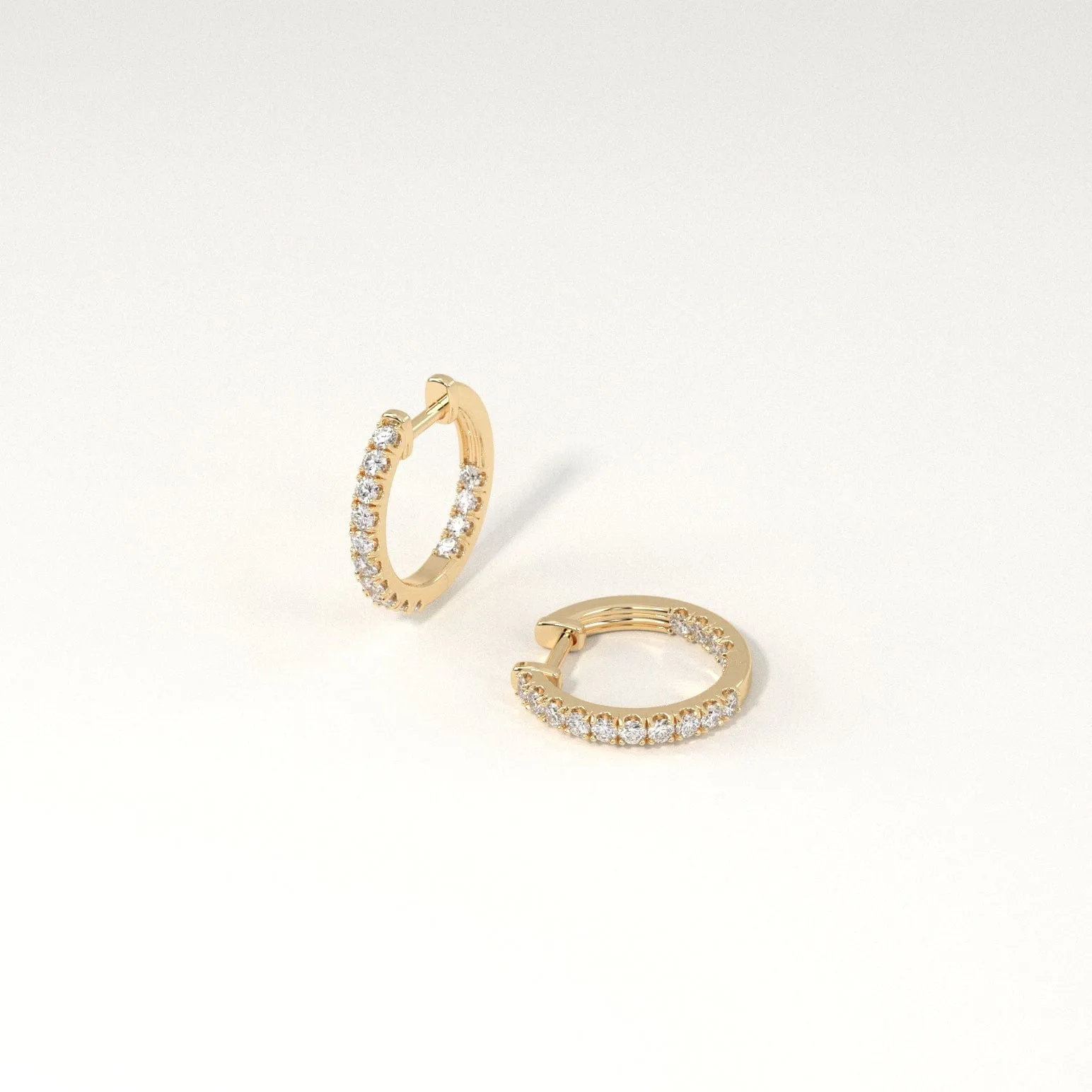 1/4 carat Diamond Hoop Earrings
