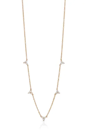 14K Diamond Trio Necklace