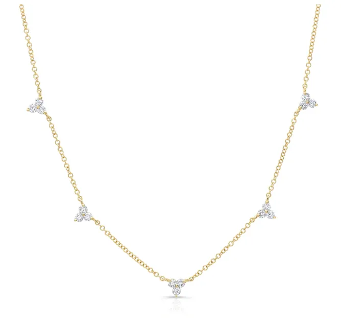 14K Diamond Trio Necklace