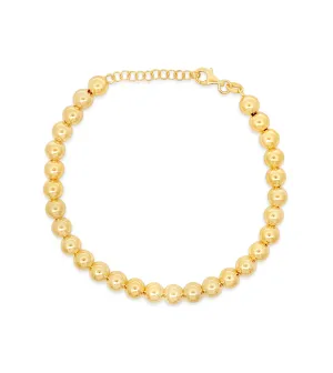 14k Gold Ball Bead Chain Bracelet