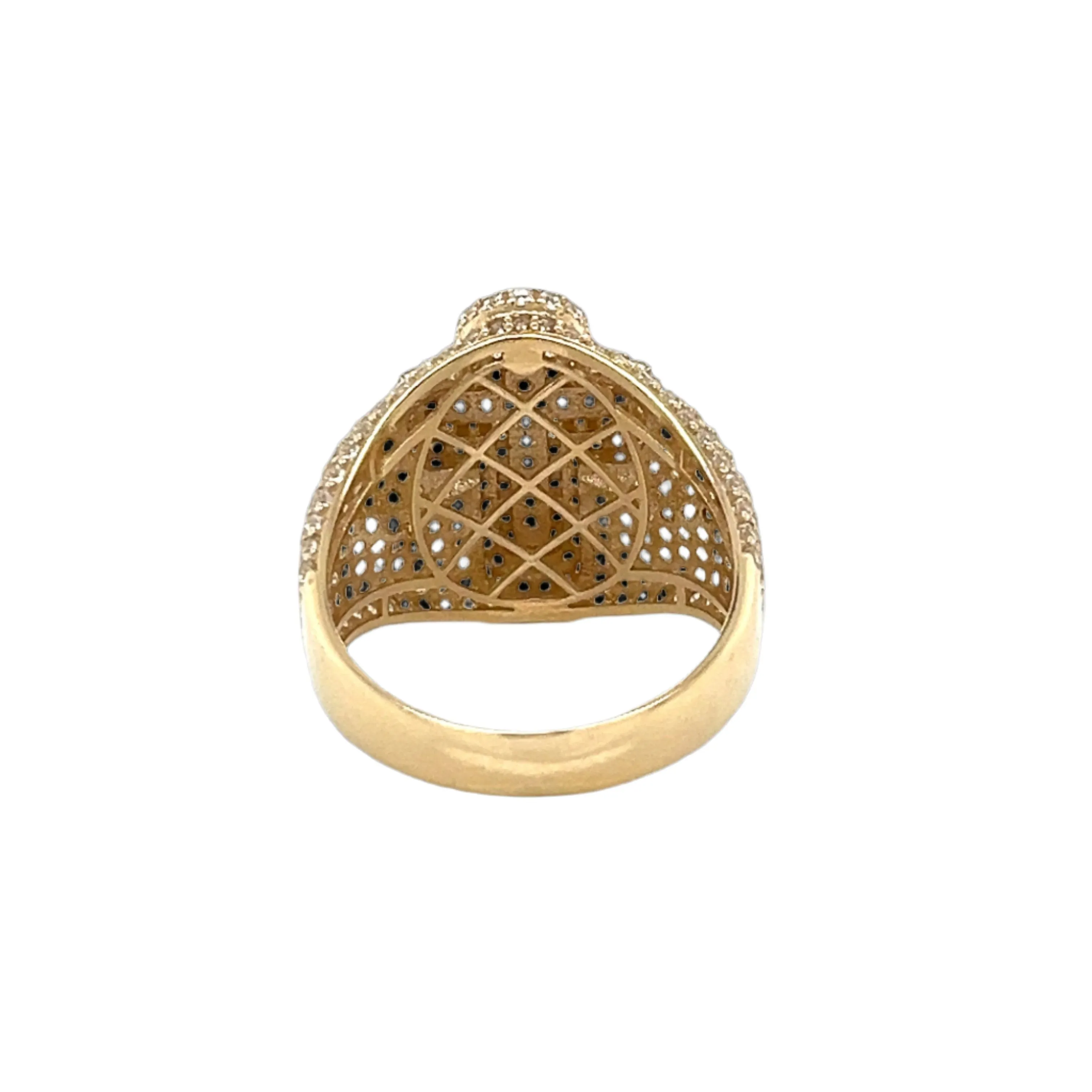 14K Gold Cross Ring W/ CZ