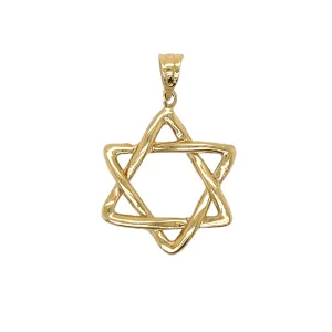 14K Gold Fancy Star of David Pendant