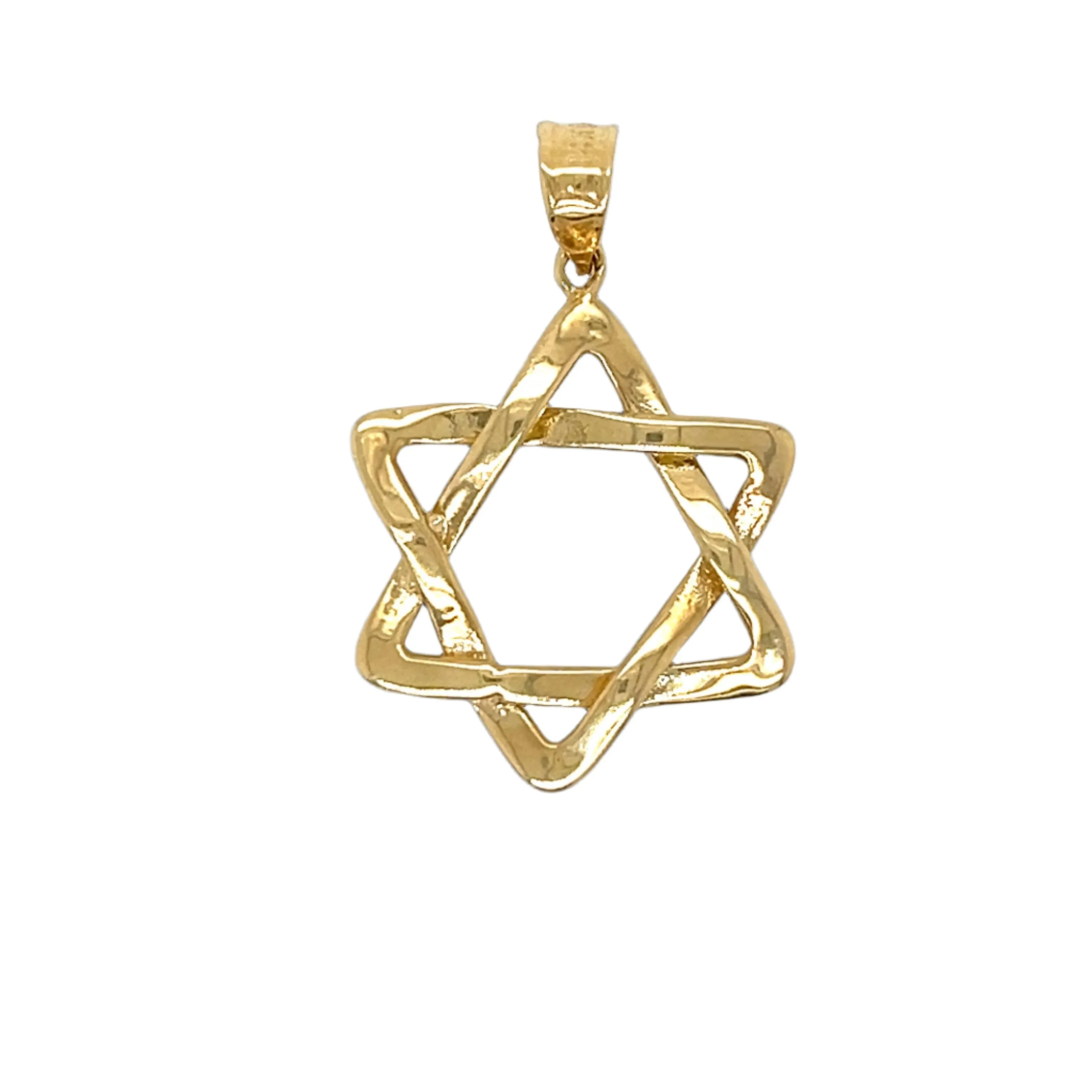 14K Gold Fancy Star of David Pendant