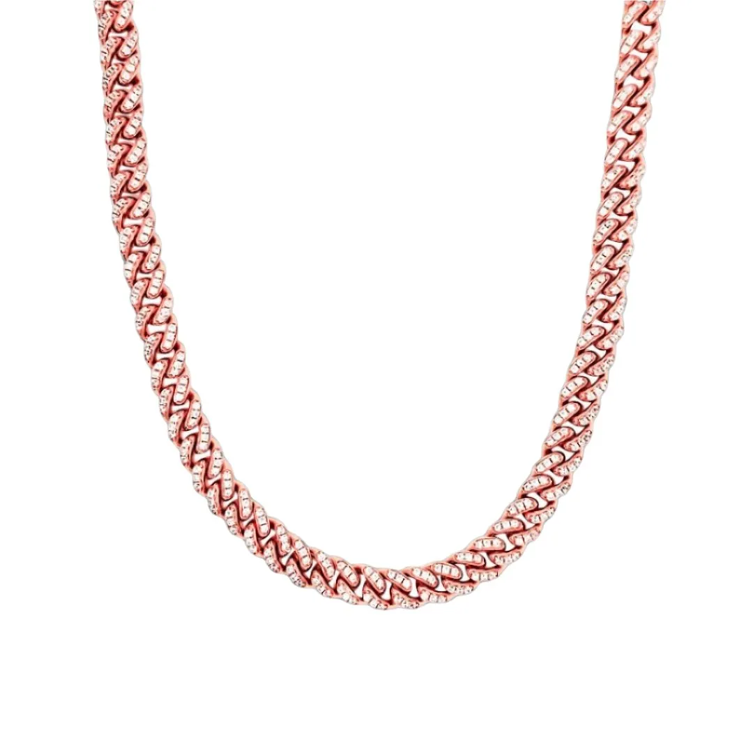 14K Gold Plated 925 Sterling Silver Cuban Chain Necklace