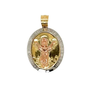 14K Gold "Divino Nino" Two Tone Pendant
