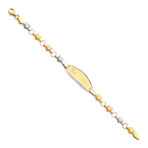 14k Gold Stampato Heart ID Bracelets and Charms