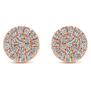 14k Pink Gold Silk Stud