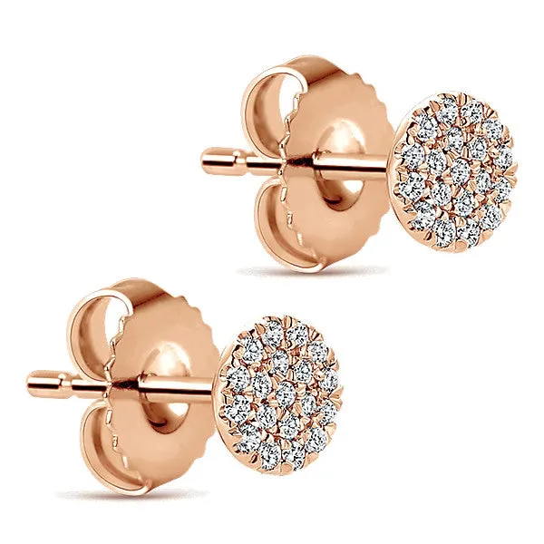 14k Pink Gold Silk Stud
