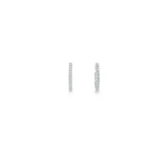 14K WHITE GOLD .35CT G SI1 DIAMOND HOOPS