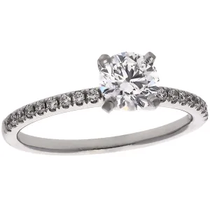 14K White Gold Diamond Engagement Ring