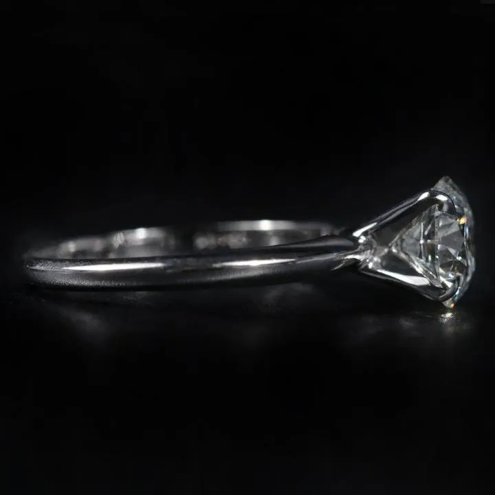 14k White Gold GIA 1.30 Carat Diamond Solitaire Engagement Ring