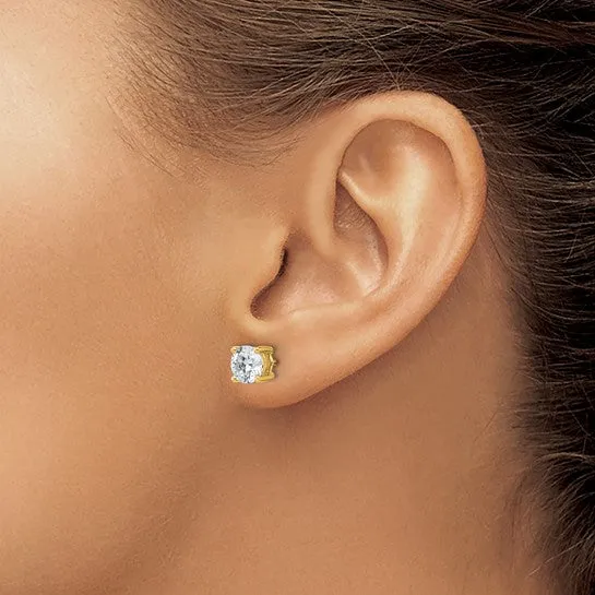 14k Yellow Gold 2.00 ctw Laboratory Grown Studs