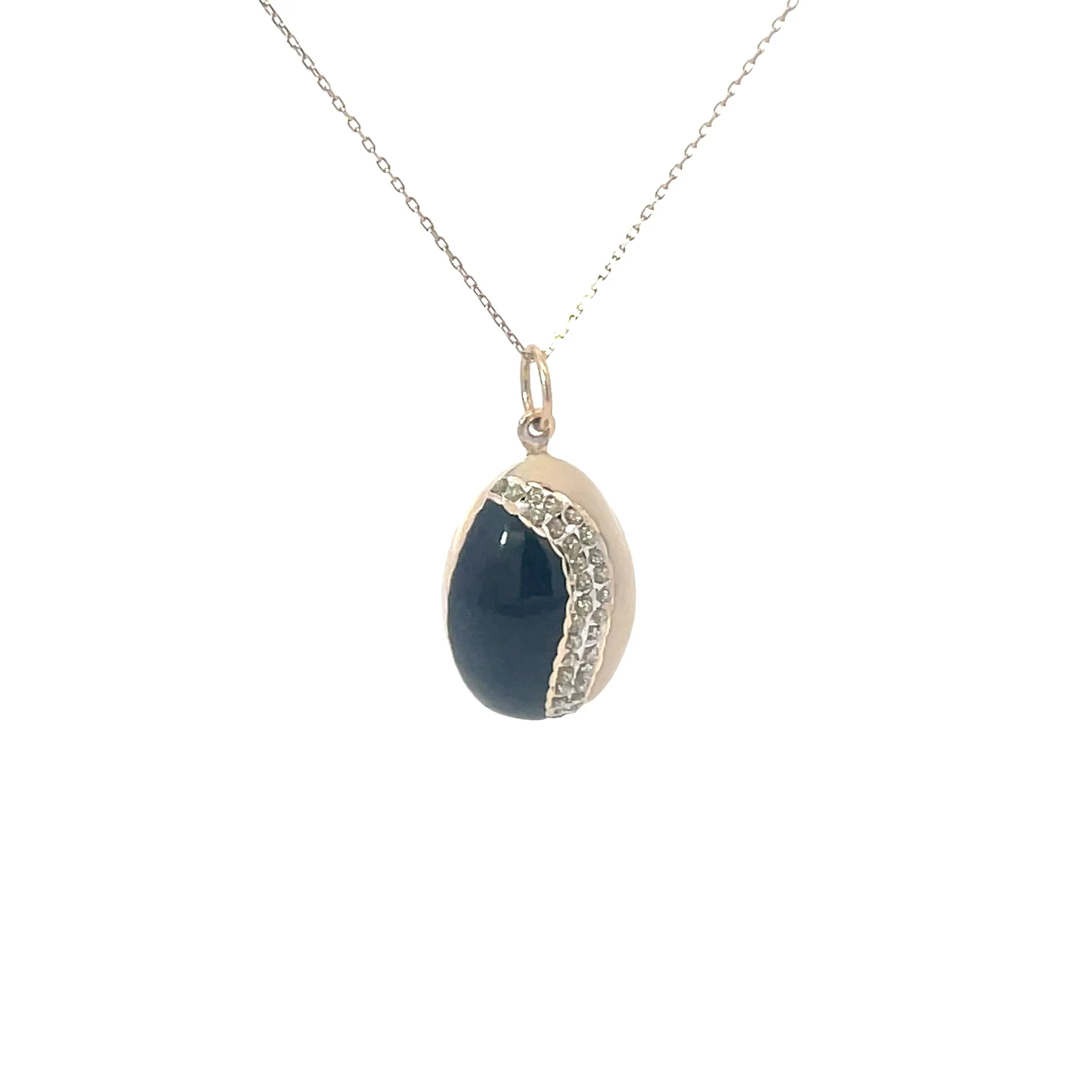 14K YELLOW GOLD 2.20 GRAM YING YANG ENAMEL PENDANT