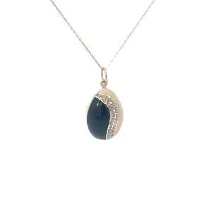 14K YELLOW GOLD 2.20 GRAM YING YANG ENAMEL PENDANT