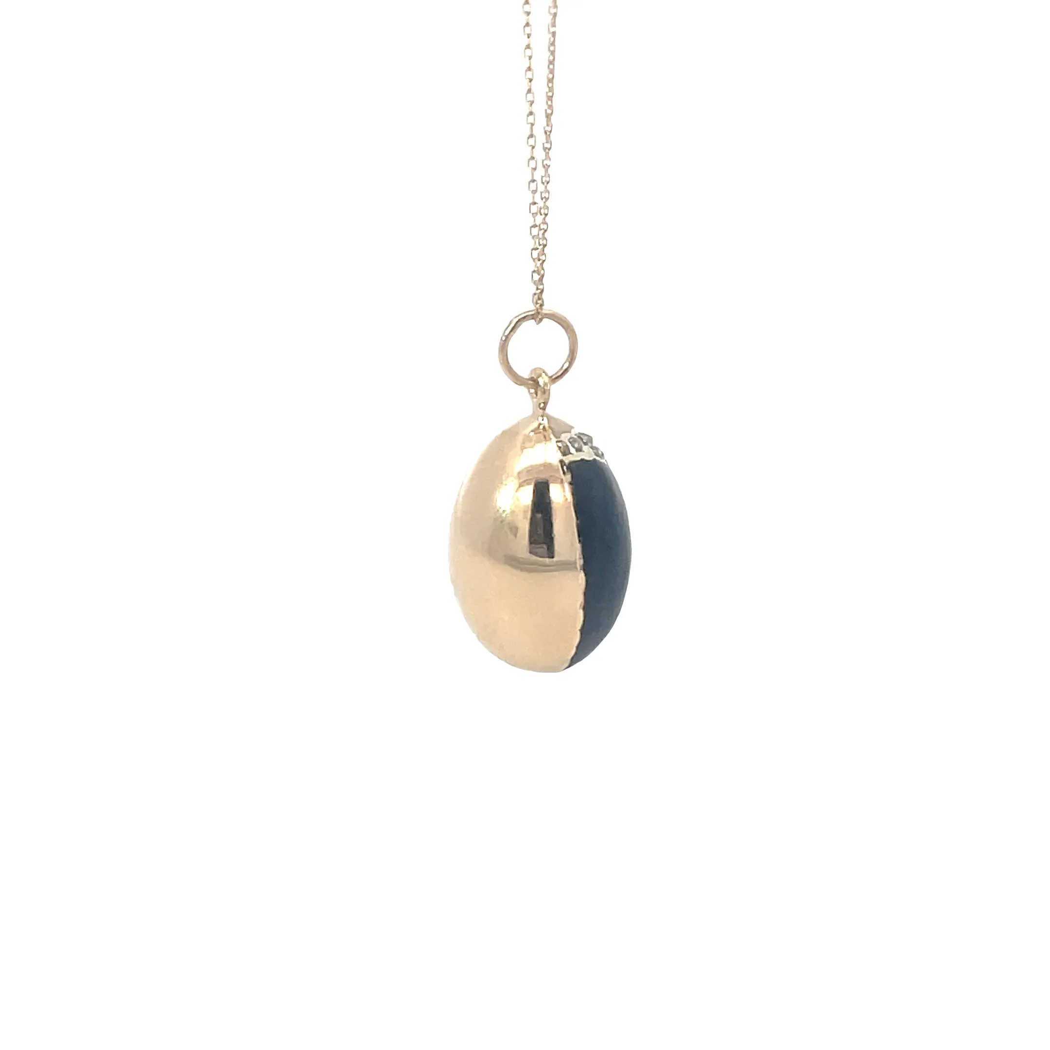 14K YELLOW GOLD 2.20 GRAM YING YANG ENAMEL PENDANT