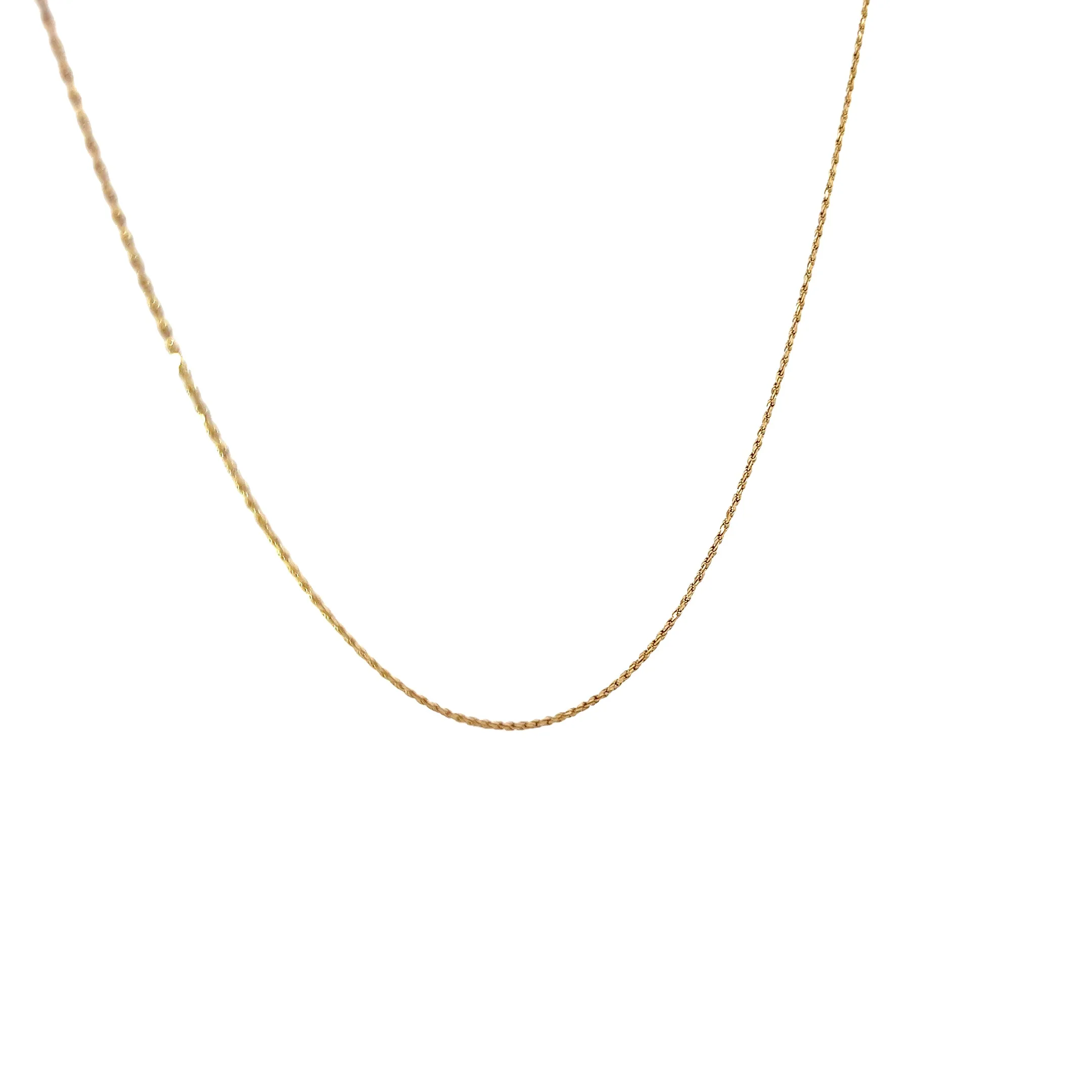 14K YELLOW GOLD 4 GRAM MINI ROPE CHAIN 30 INCH