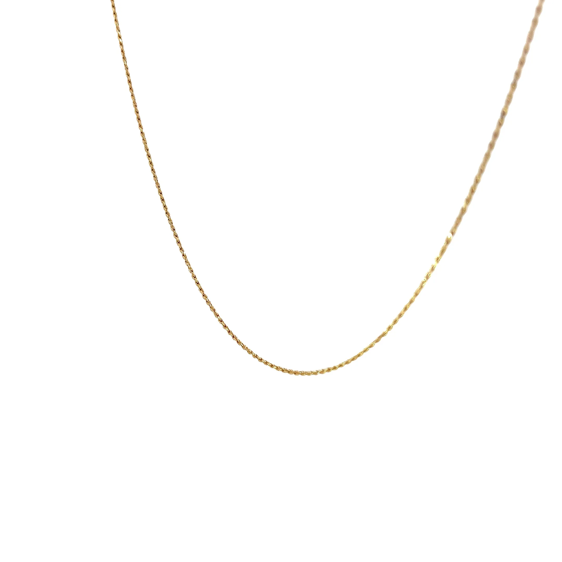 14K YELLOW GOLD 4 GRAM MINI ROPE CHAIN 30 INCH