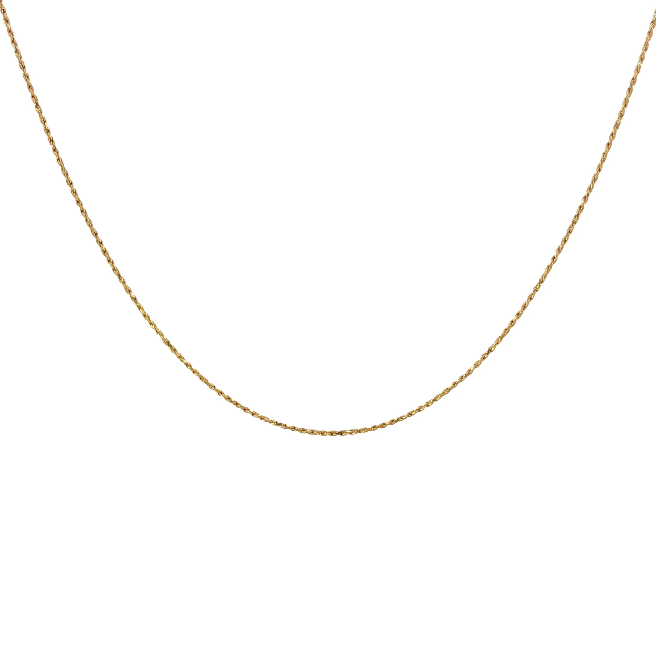 14K YELLOW GOLD 4 GRAM MINI ROPE CHAIN 30 INCH