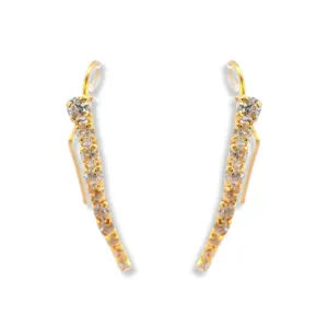 14K Yellow Gold Dangling Tear Drop Earrings