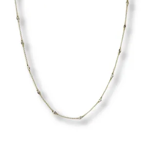 14K Yellow Gold Diamond 0.50 CTW String Necklace