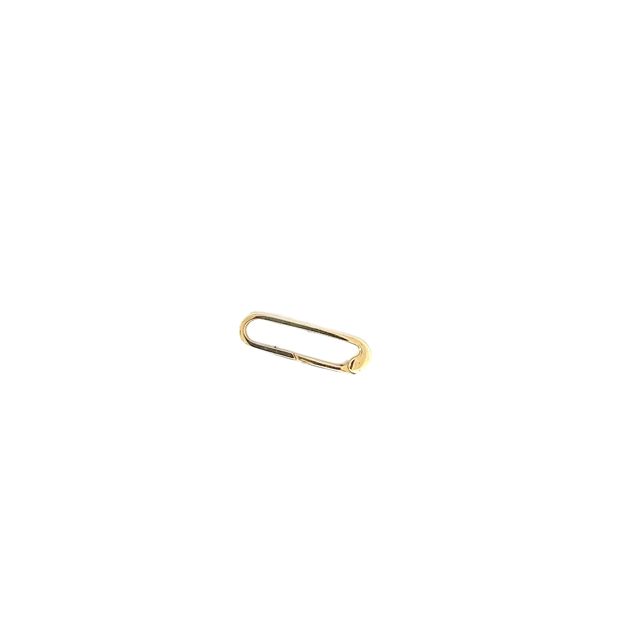 14k Yellow Gold Oval Push Lock