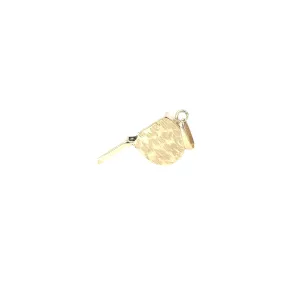 14K YELLOW GOLD VINTAGE GOLD WHISTLE PENDANT 1" X 1/2"