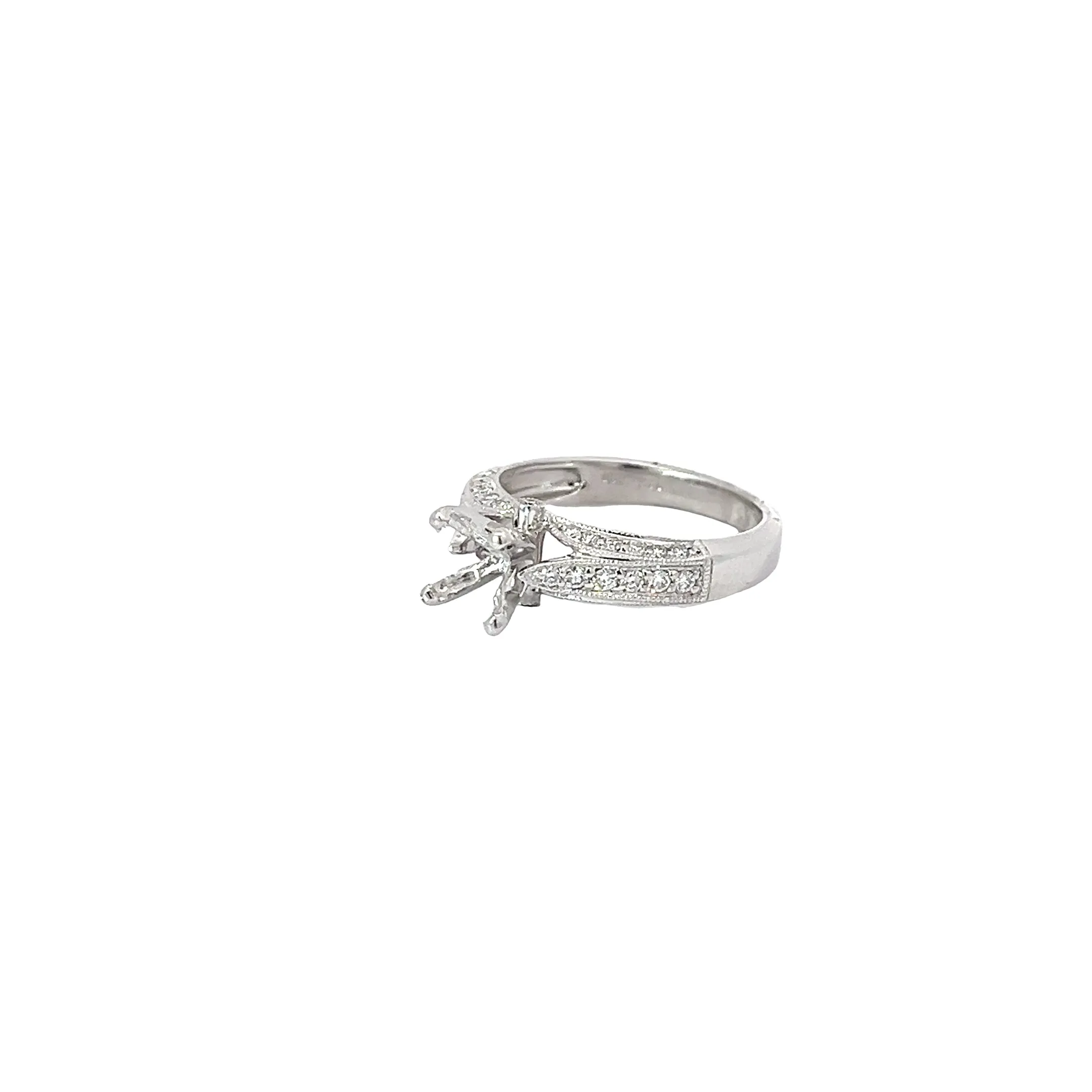 14KW .35CT G SI1 ROUND DIAMOND ENGAGEMENT RING SEMI-MOUNTING
