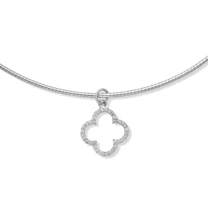 14KW Large Open Clover Charm