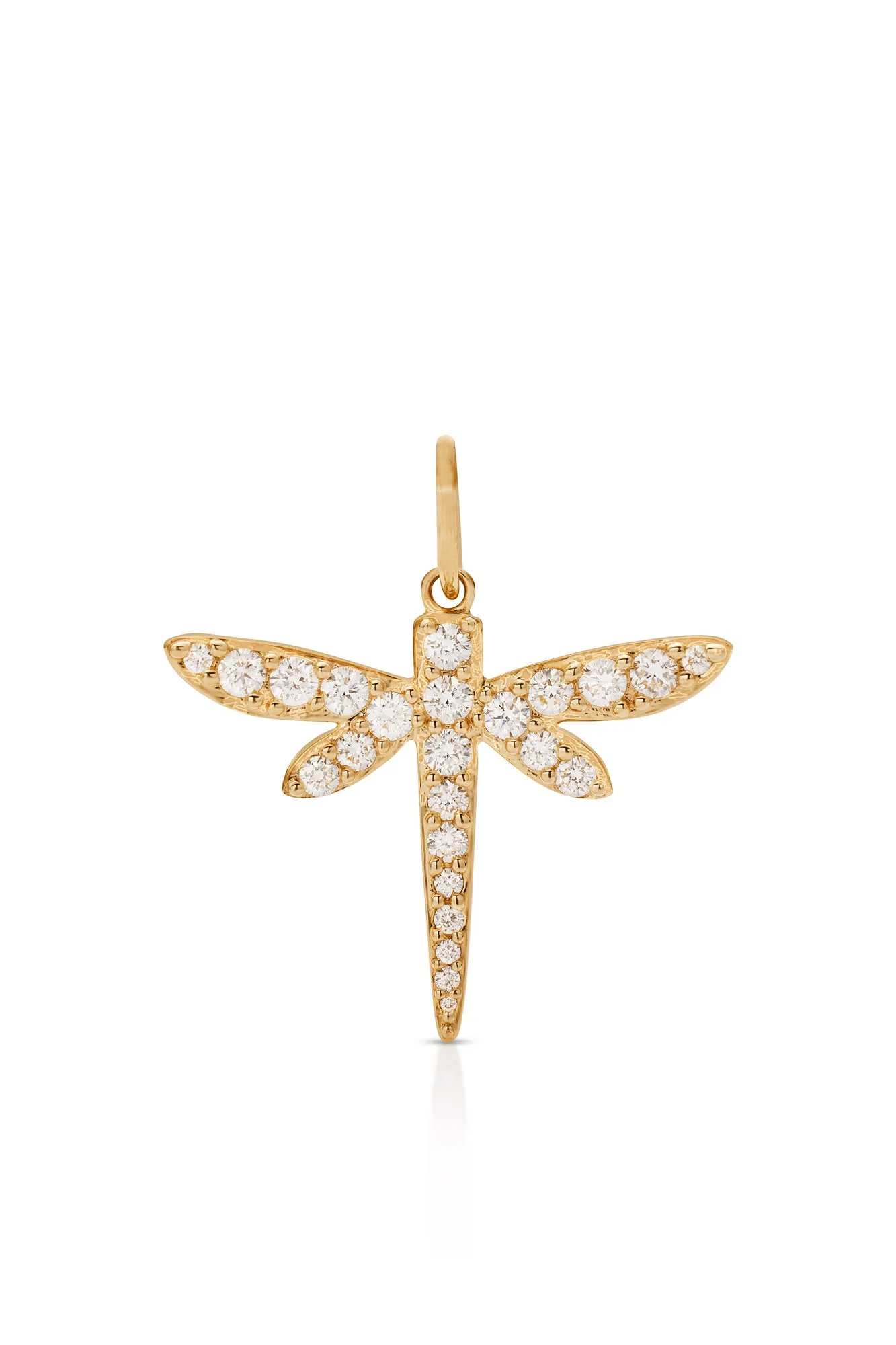 14KY Diamond Dragonfly Charm