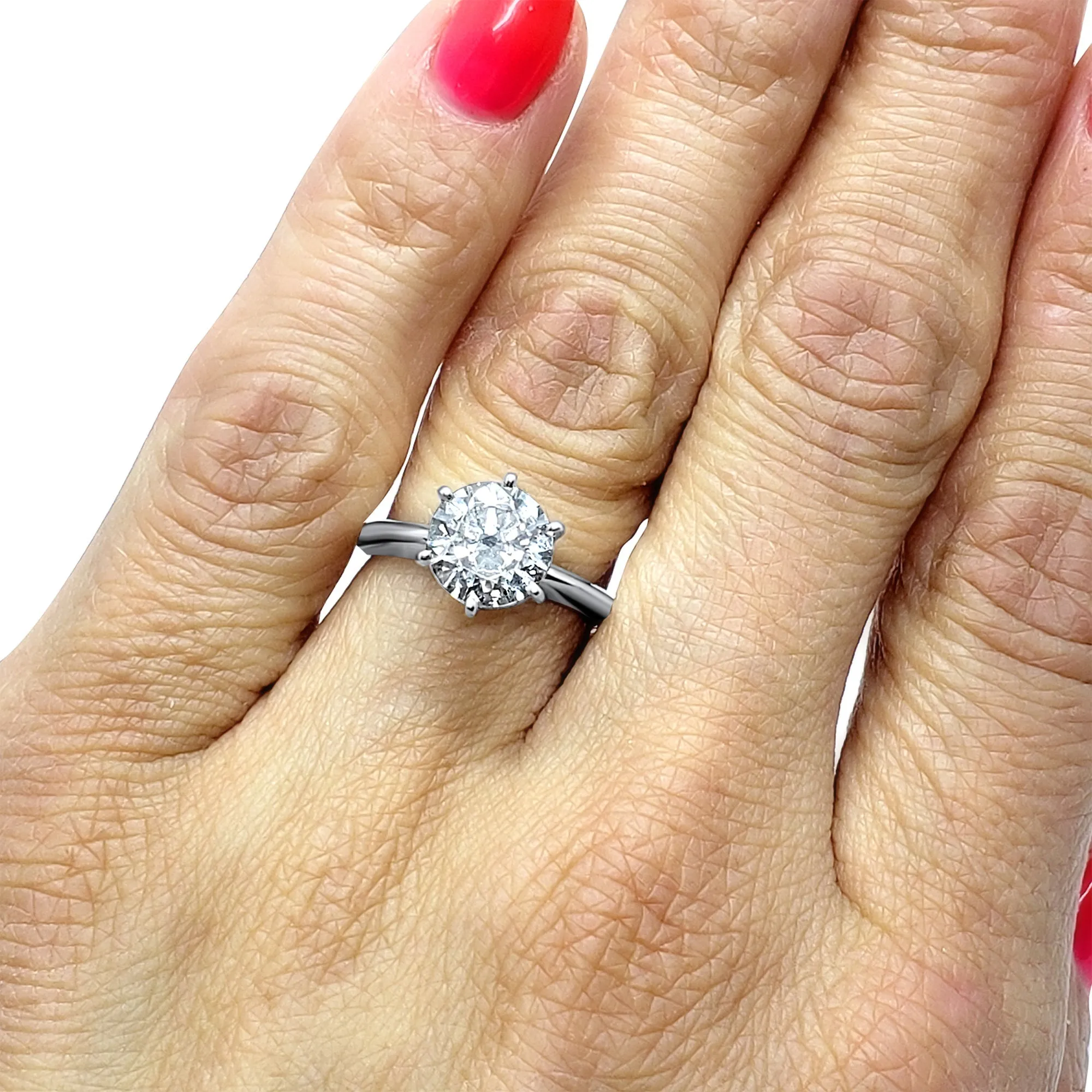 1.5 Carat Brilliant Cut Diamond 1.5 Carat Brilliant Cut Diamond Solitaire Engagement Ring | Platinum | 6-Prong SettingPlatinum Solitaire Engagement Ring | 6-Prong Setting