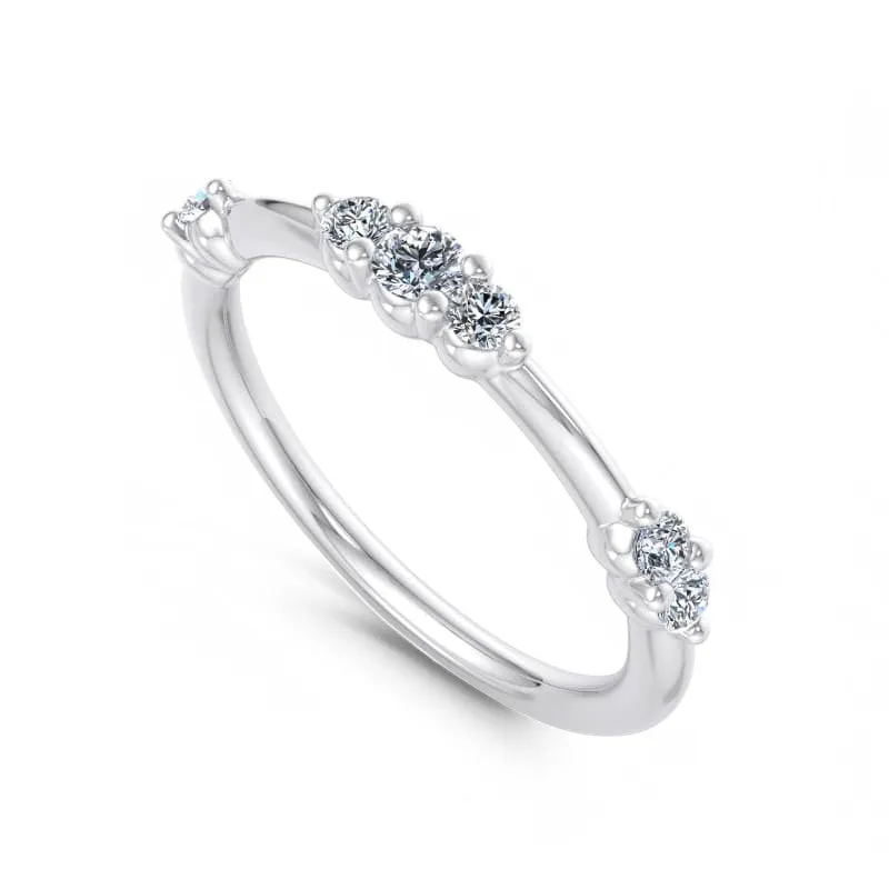1/5 ct Eternity Lab Grown Diamond Wedding Band Floating Bubble Band