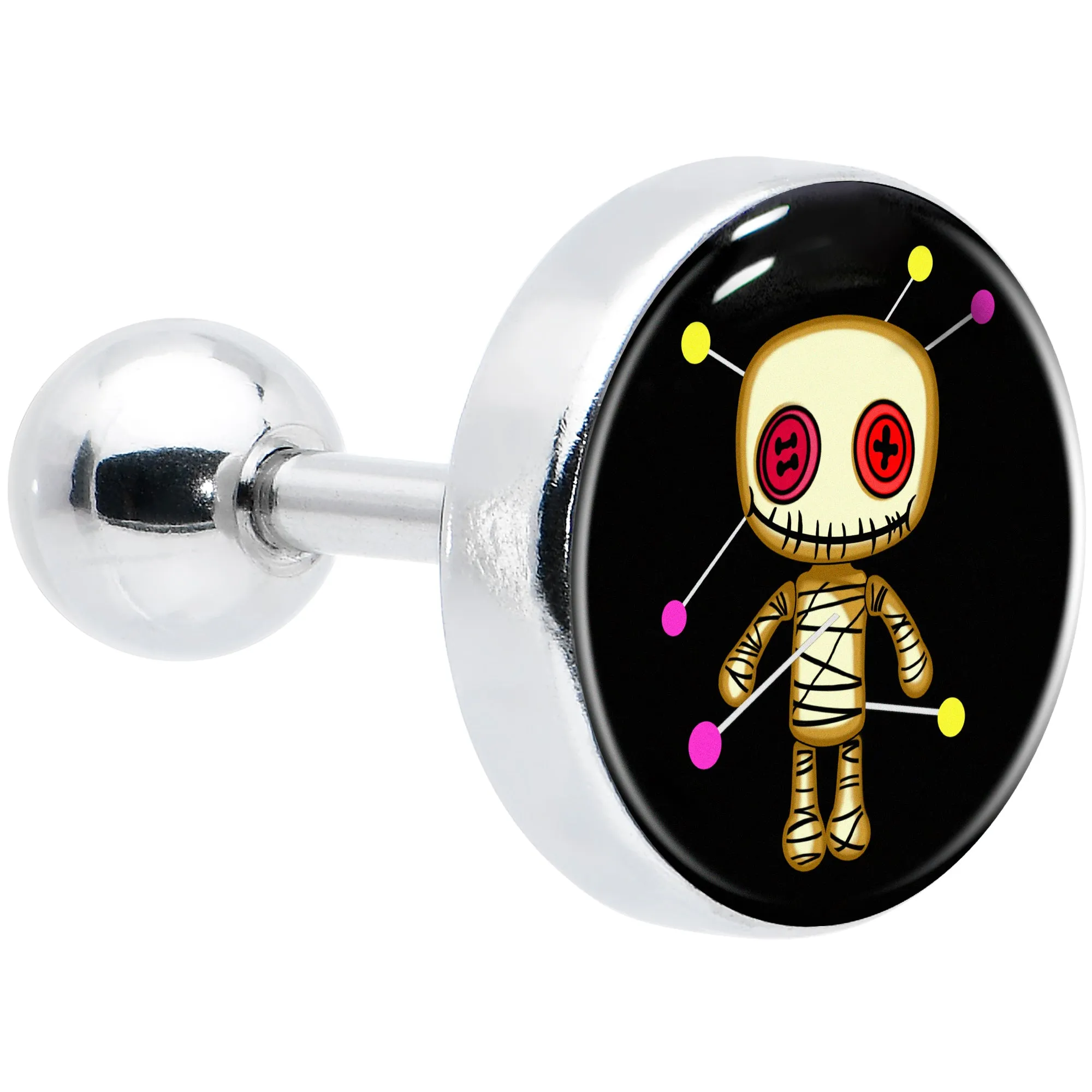 16 Gauge 1/4 Voodoo Doll Tragus Cartilage Earring