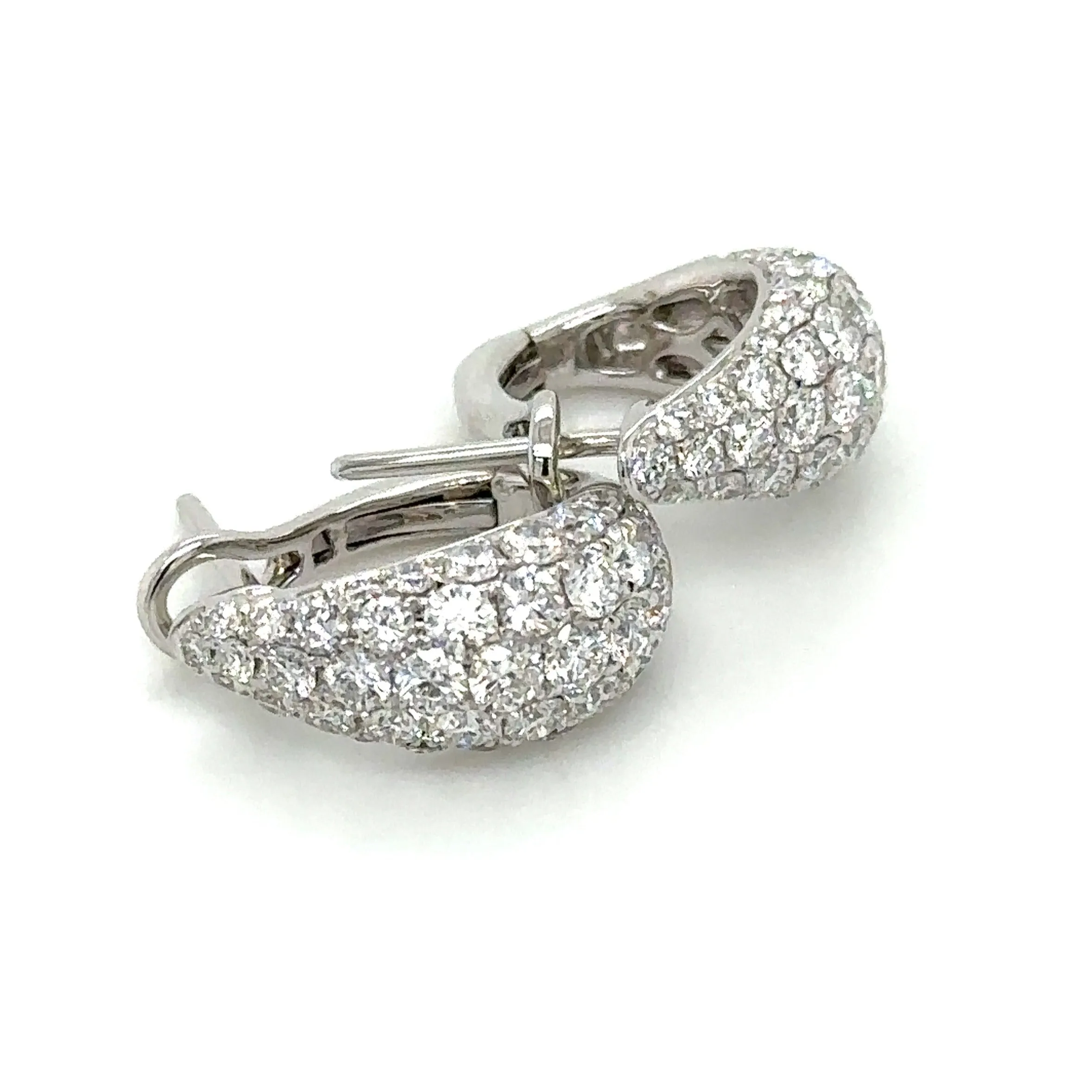 1.73ct t.w. Five Row Pave Diamond Earrings