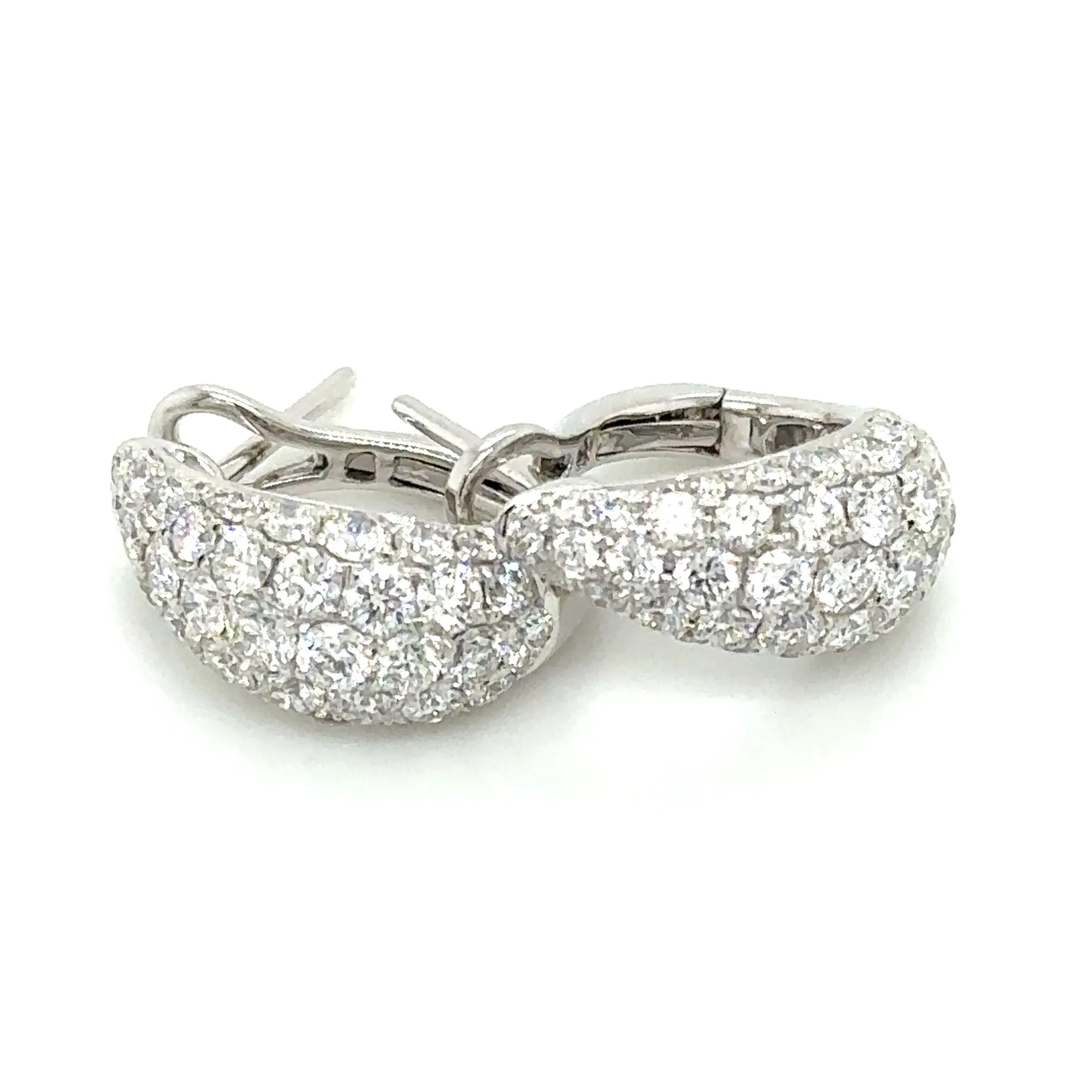 1.73ct t.w. Five Row Pave Diamond Earrings