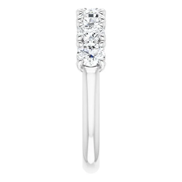 1.75 ct. Round Cut Diamond Wedding Band 7 Stone Ring