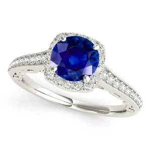 1.80 ct. Genuine Blue Round Sapphire Ring