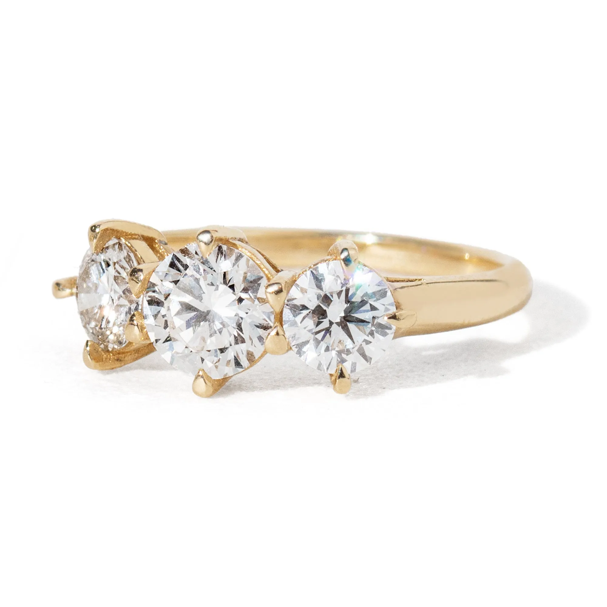 1.85 ctw. Empire Three Diamond Ring