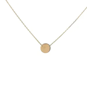 18K YELLOW GOLD 4.5GRAM ENGRAVABLE DISC PENDANT