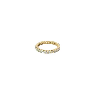 18ky Yellow Gold 1ct G VS2 Round Diamond Eternity Ring Size 7