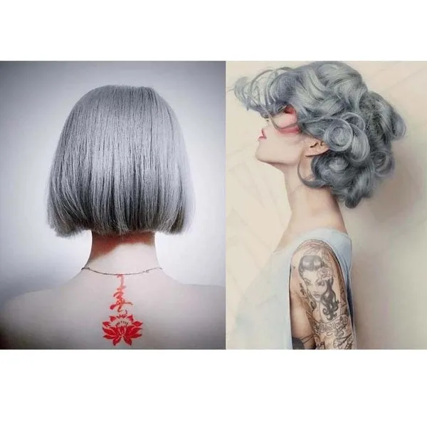 1Pc 100Ml Fashion Light Gray Color Natural Permanent Super Hair Dye Cream