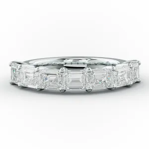 2  Carat East West Emerald Cut Diamond Anniversary Band