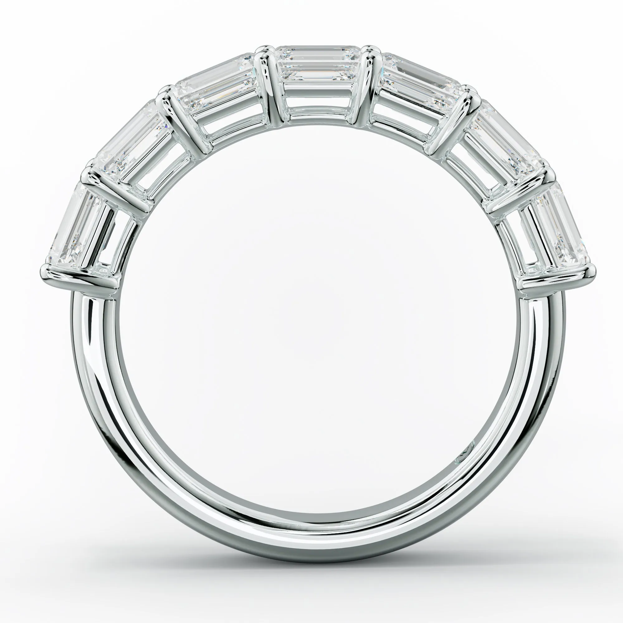 2  Carat East West Emerald Cut Diamond Anniversary Band